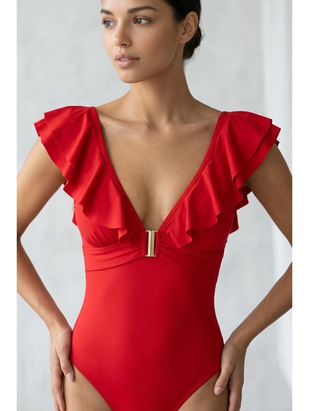 Santemare Swim One-Piece Swimsuit – Red – Size Medium – NWT